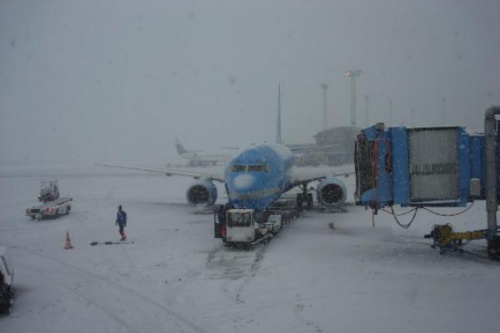 Мощный снегопад «задержал» более 30 авиарейсов в Москве